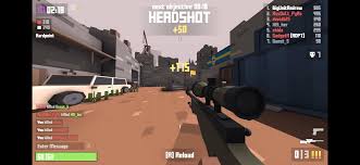 Krunker gameplay showing intense FPS action