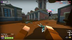 Krunker multiplayer combat with various weapons